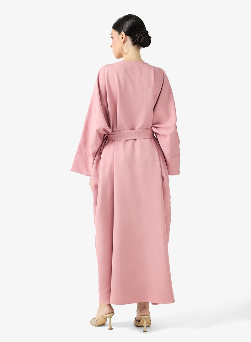 hayas closet Embroidered Belted Jalabiya - Image 2